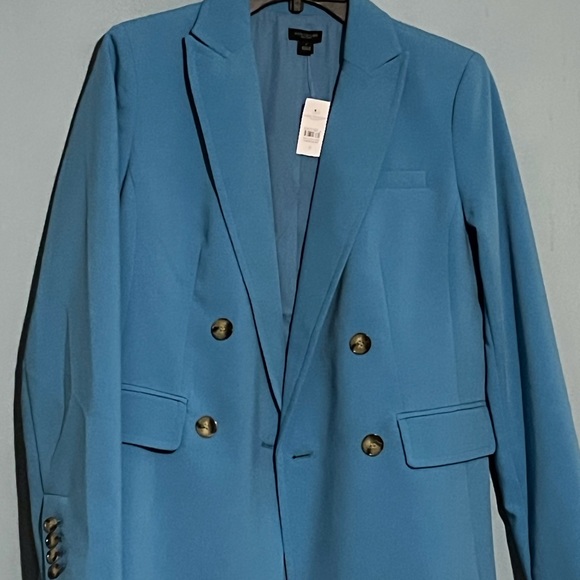 SELLING ANN TAYLOR BLAZER for WOMEN SIZE 2 COLOR BLUE LONG SLEEVE BNWT - Picture 3 of 8